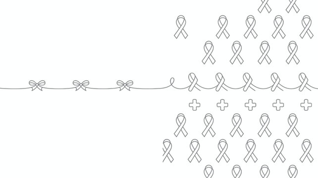 A delicate arrangement of ribbons and plus signs creating a patterned design on a white background