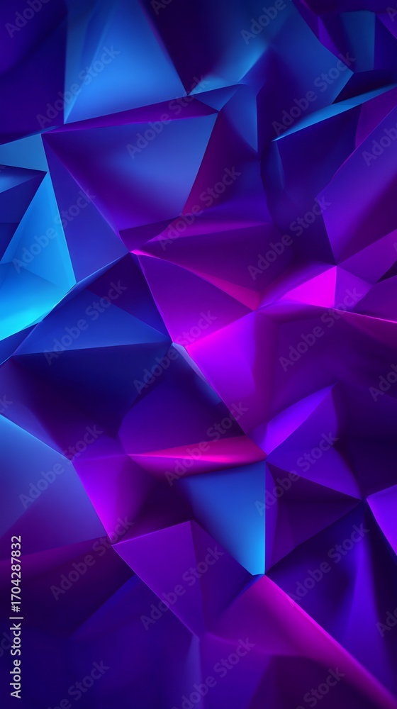 Poster abstract geometric background with blue and purple hues creating a modern and dynamic design, perfec