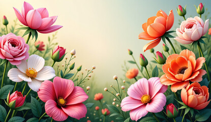 spring flowers background