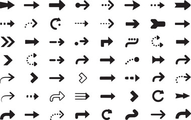 Arrow Collection Vector Illustration, Direction Symbol, Pointer Sign, Navigation Icon, Guide Element