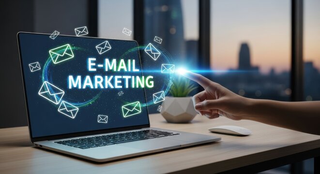 Digital business meeting focuses on email marketing strategy and growth
