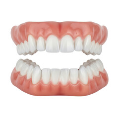 Fototapeta premium Full denture set isolated on transparent background