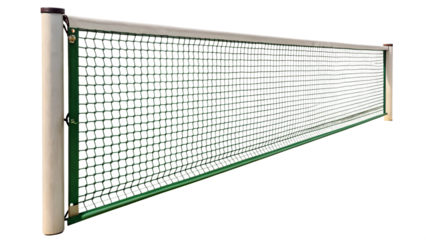 Tennis net isolated on transparent background, a crucial piece of equipment for the sport, used to divide the court and ensure fair play during matches