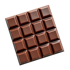 Fototapeta premium Delicious dark chocolate bar isolated on a solid transparent background for gourmet concepts