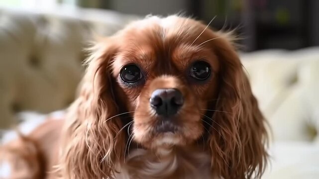 Cavalier king charles spaniel portrait