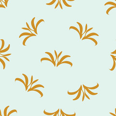Fototapeta premium Hand drawn flowers. Seamless background with abstract cute flowers. Vector design ornament for paper; cover; fabric; interior decor; textile; fabric; wallpaper; surface design; label; packaging 