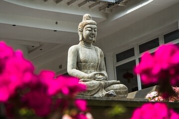 Statue of Buddha in Oneness Nordic center in Sweden	
