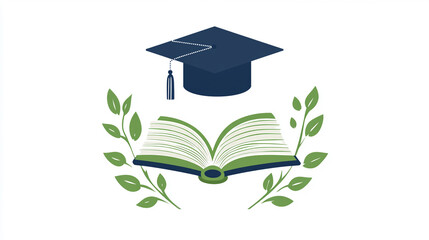 green book and green leaves