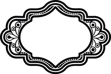 Ornate floral frame featuring an abstract design
