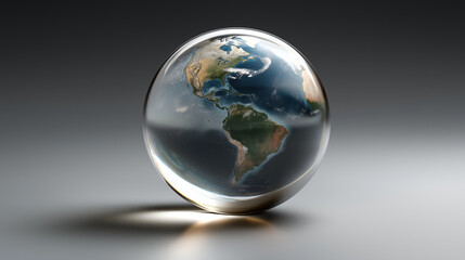 Fototapeta premium Globe Sphere Showing the Americas Continents