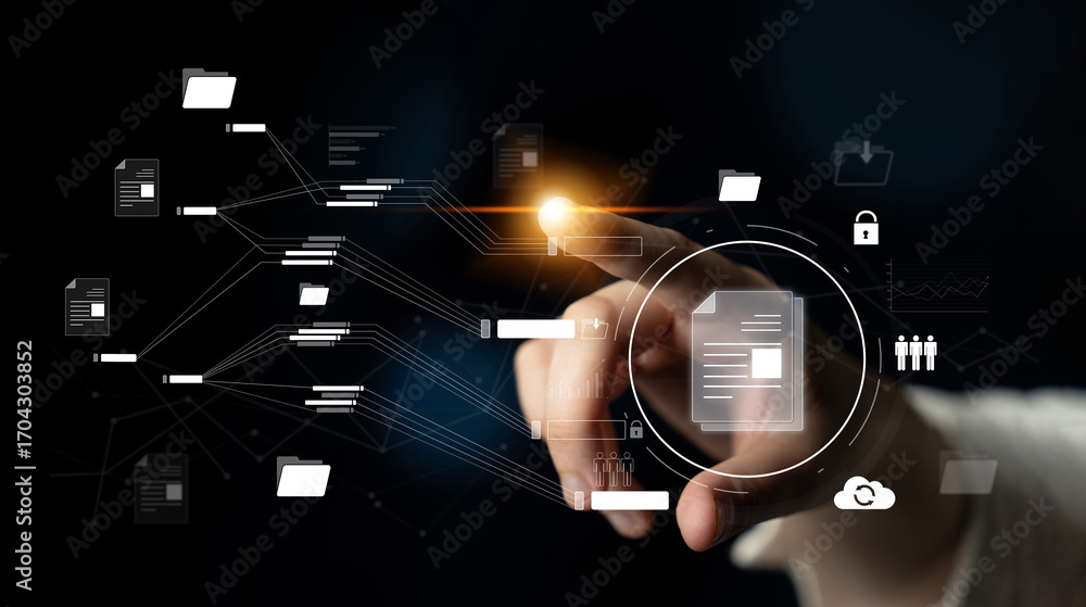 Aufkleber digital document management system streamlines file access, document sharing, document tracking, and