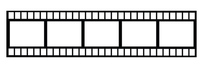 Curved film strip icon , Movie reel. Roll of retro film strip on isolated white background. Photographic film in retro style. Curved film strip. eps10