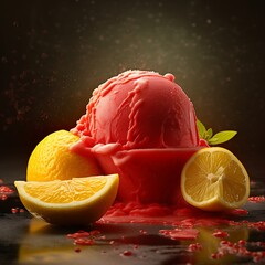Refreshing Raspberry Lemon Sorbet Delight