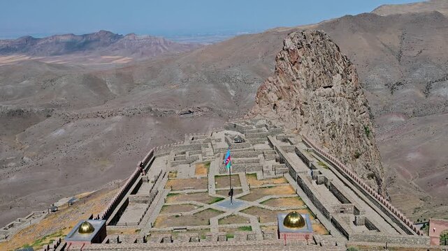 Stunning view of Alinja Castle in Nakchivan, Azerbaijan