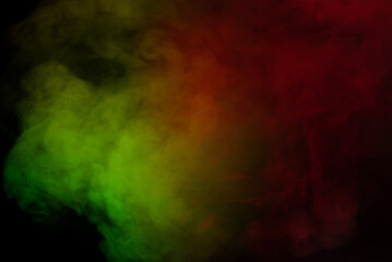 Red steam on a black background.