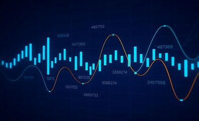 Fototapeta premium Stock market and trading, digital graph.