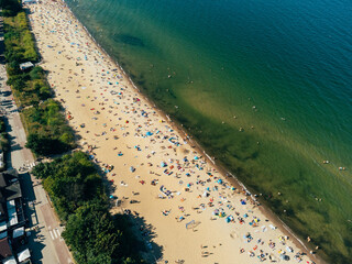 Aerial View of Sopot Beach, Poland