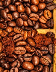 Coffee beans and spice