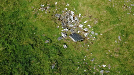 The Well at Dunadd Fort - the capital of Dalriada in the Kilmartin Glen, Argyle and Bute, Scotland, UK. It was both a 6th century political and ritual site where the first Scottish Kings were crowned