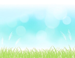 Obraz premium Simple, light, grassy field against a soft sky