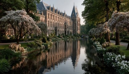 Peace Palace in The Hague, Netherlands, home of the International Court of Justice