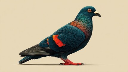 Peace pigeon, classic symbol of World Peace Day on clean background