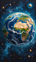Naklejka premium earth in space