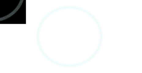 Simple abstract digital art with glowing light-blue circles over black backdrop today.