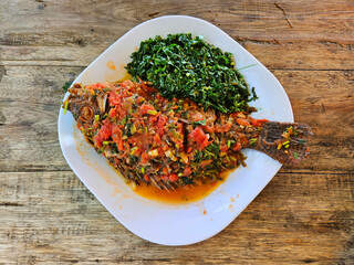 Traditional Fried Whole Tilapia Served in Kisumu Fish Restaurant, Kenya