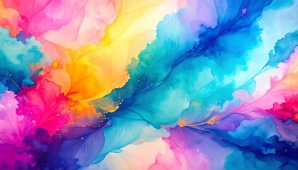 Abstract vibrant fluid art