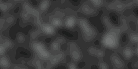 Dark Gray Topographic Contour Map Pattern Abstract Organic Shapes Background Texture Seamless Vector Art