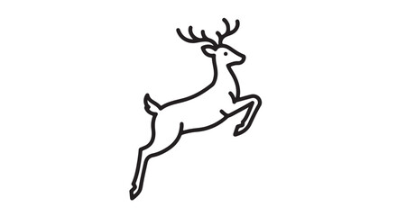 Deer vector illustration icon on white background, 