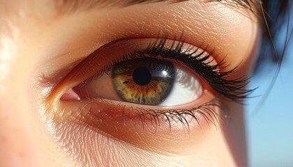 Close-up cinematic view of human eyes with dilating pupils and slow blinking, captured with a slow zoom-in and dramatic lighting, highlighting intense gaze, emotion, and intimate facial expression