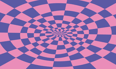 Checkerboard Optical Illusion Purple Pink background