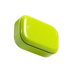 Bright lime-green rectangular case, glossy finish