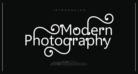 Luxury wedding alphabet letters font and number. Typography elegant classic lettering serif fonts decorative vintage retro with tails concept. vector illustration