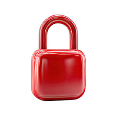 Red, glossy padlock icon