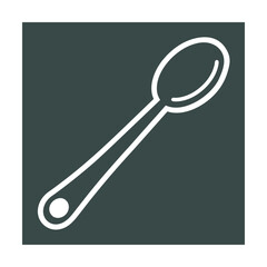 White spoon outline