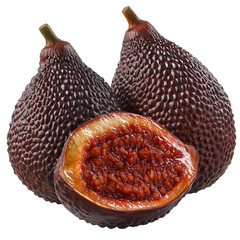 Fresh Salak Fruit (Snake Fruit) Isolated on Transparent Background, Tropical Salak Fruit Clipart, Exotic Salak Fruit for Food and Nature Design