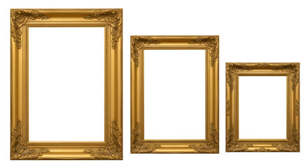 Ornate Gold Picture Frames in Varying Sizes