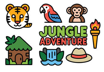 Naklejka premium Explore the Wild Wonders of the Jungle Adventure Await Your Discovery