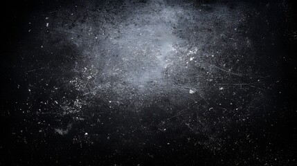 Obraz premium A textured abstract background featuring dark tones with scattered light spots and a smoky effect, creating a sense of depth and mystery