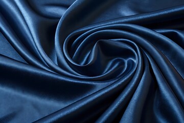 Fototapeta premium Midnight Blue Silk Texture with Subtle Highlights