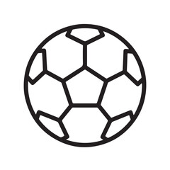 Obraz premium Football vector icon on white background 