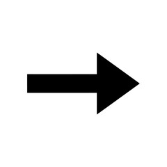 Simple right arrow icon inside a white square perfect for navigation and directional cues silhouette