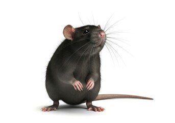 Black Rat Standing Alert