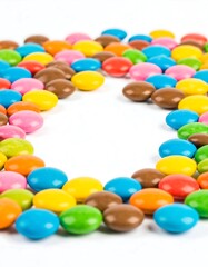 Obraz premium Colorful candy arrangement forming a playful circle