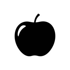 Simple silhouette icon of a delicious apple fruit for food healthy eating and nutrition concepts silhouette