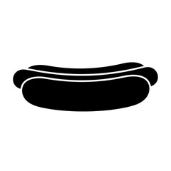 Minimalist hot dog icon clean silhouette for food and restaurant branding silhouette