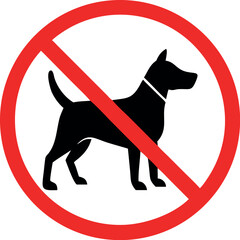 Pets not allowed sign vector illustration, Pet prohibition sign, No pets allowed sign, No Cats and Dogs not allowed, Dog and cat animal prohibition sign vector